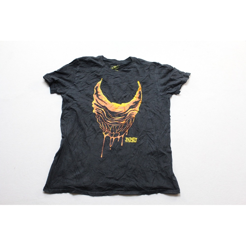 Bendy and the Ink Machine T-Shirt Mens Medium Black Excellent Ink Demon Graphic